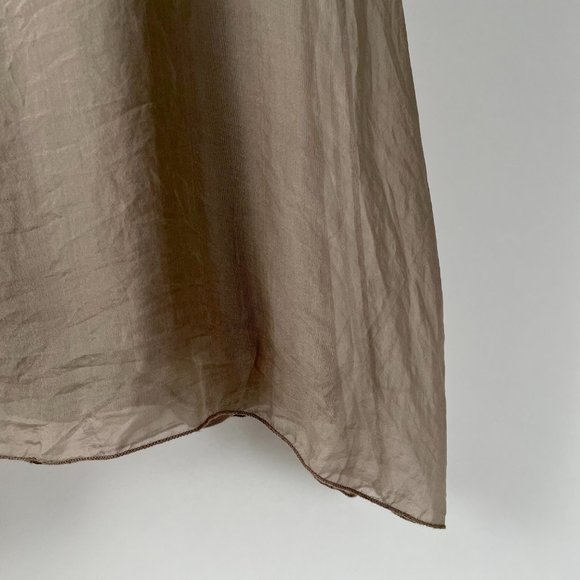 Tendenze Flowy Silk Sleeveless Tank Top Lace Detail Made In Italy, Size M - Picture 3 of 7